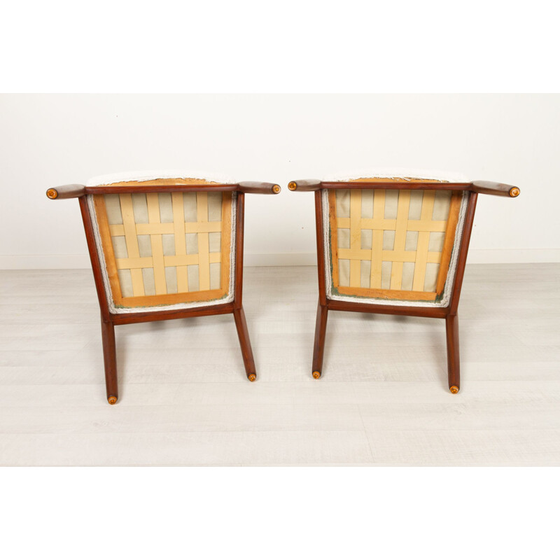 Par de cadeiras de teca dinamarquesas vintage, 1960