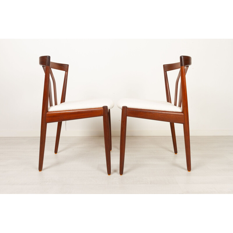 Pair of vintage Danish teak dining chairs, 1960s