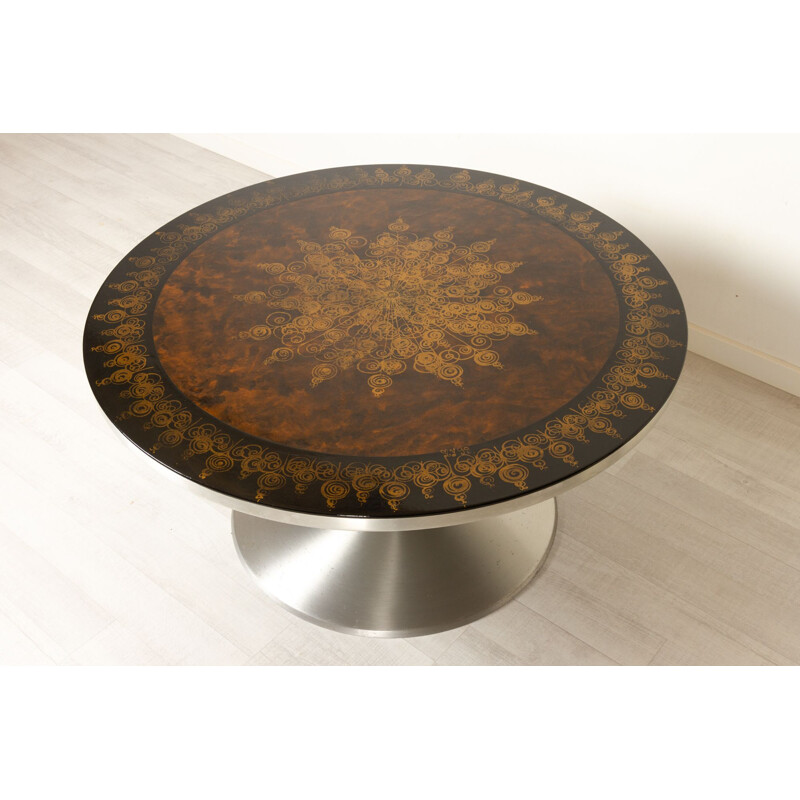 Round vintage coffee table by Poul Cadovius for Cado, 1970