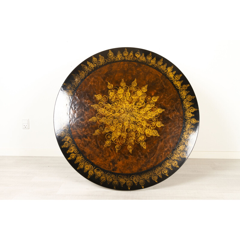 Round vintage coffee table by Poul Cadovius for Cado, 1970