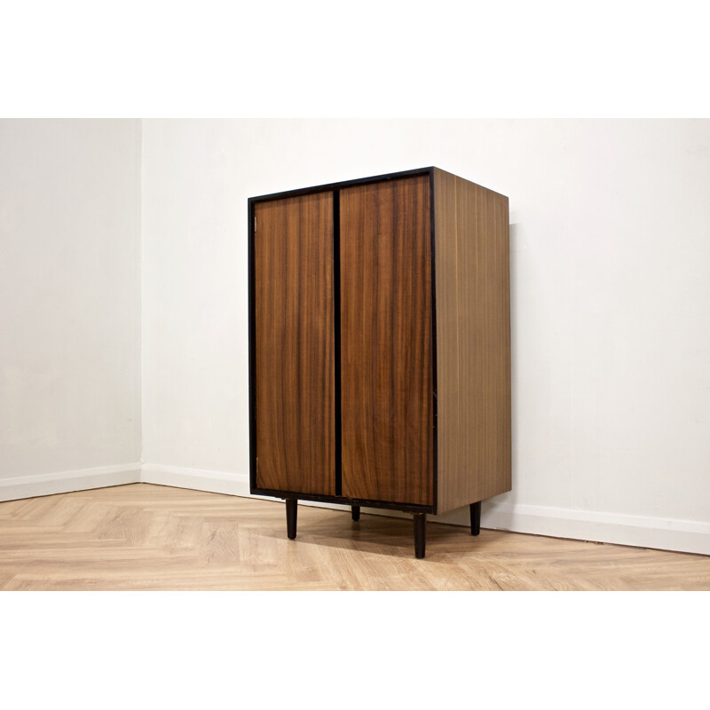 Walnut vintage compact cabinet by John & Sylvia Reid for Stag, 1950s