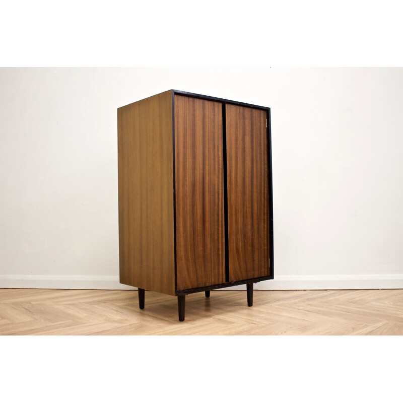 Walnut vintage compact cabinet by John & Sylvia Reid for Stag, 1950s