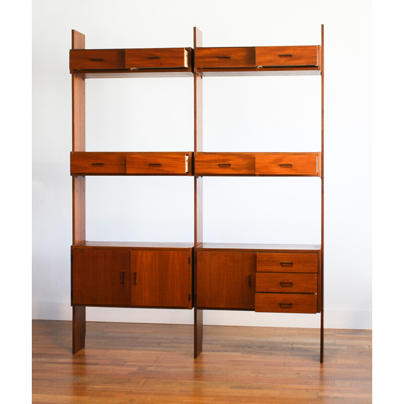 Simpla Lux wall system in teak - 1950s