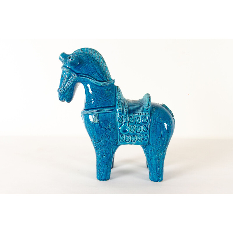 Italian vintage ceramic horse figurine by Aldo Londi for Bitossi, 1960s