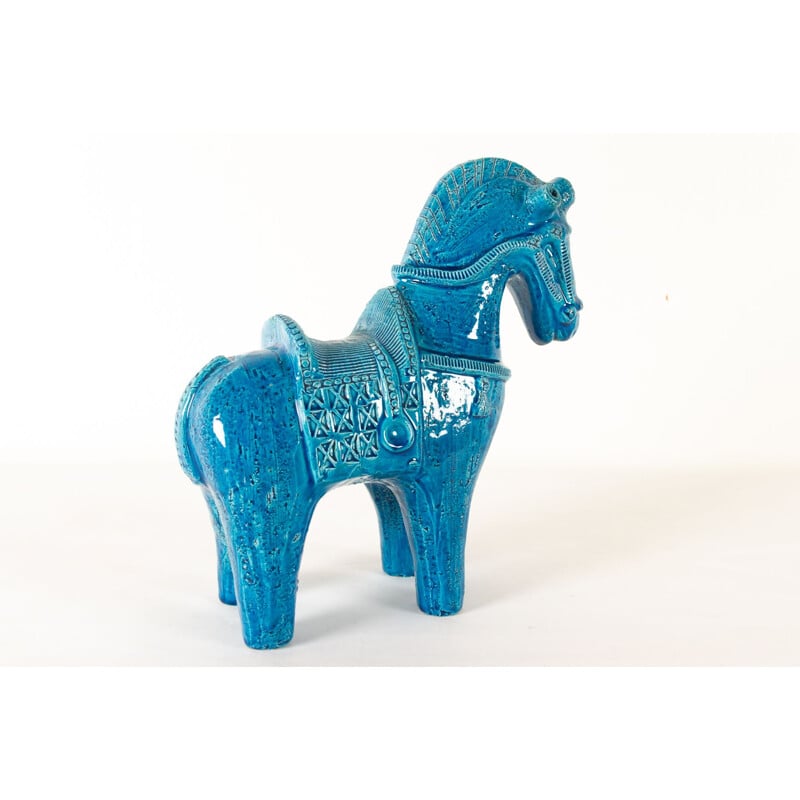 Italian vintage ceramic horse figurine by Aldo Londi for Bitossi, 1960s