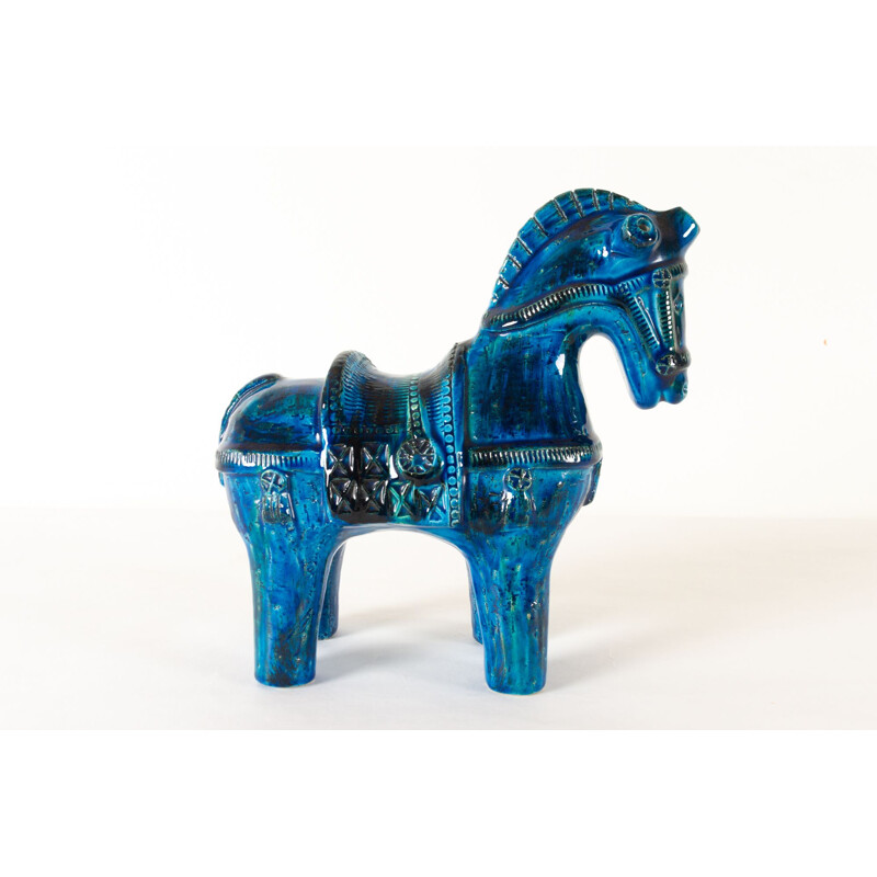 Figurine italienne vintage de cheval en céramique d'Aldo Londi pour Bitossi, 1960