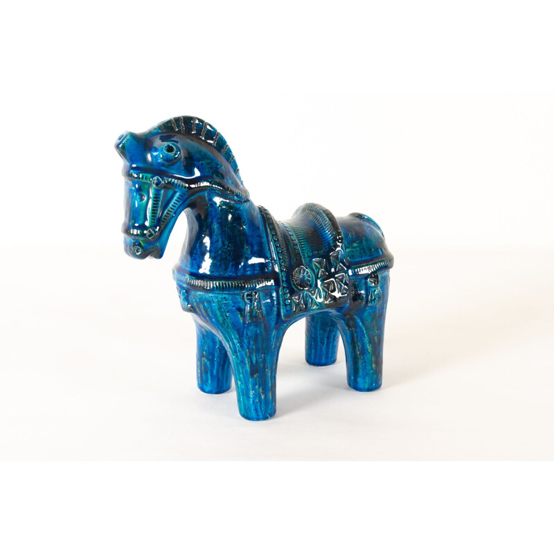 Italian vintage ceramic horse figurine by Aldo Londi for Bitossi, 1960s