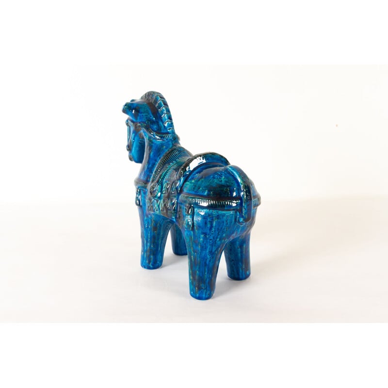 Italian vintage ceramic horse figurine by Aldo Londi for Bitossi, 1960s