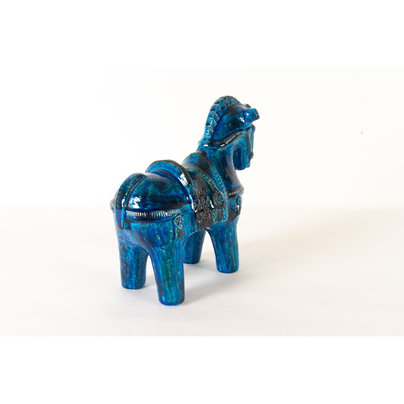 Italian vintage ceramic horse figurine by Aldo Londi for Bitossi, 1960s