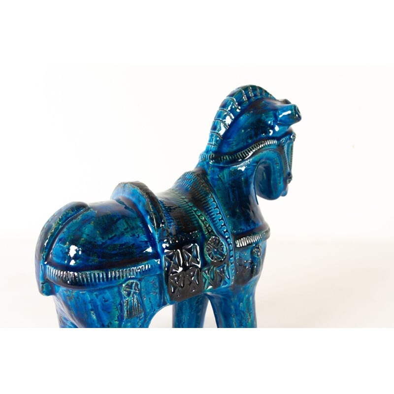 Italian vintage ceramic horse figurine by Aldo Londi for Bitossi, 1960s