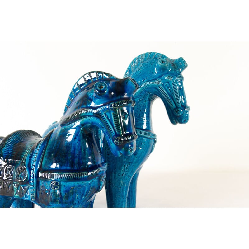 Italian vintage ceramic horse figurine by Aldo Londi for Bitossi, 1960s