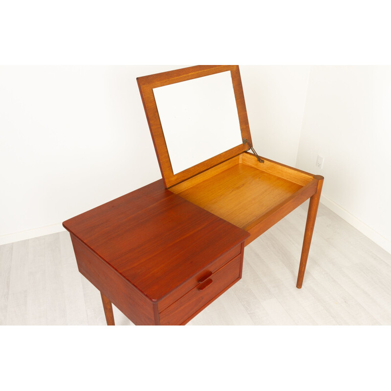 Vintage Danish teak and oakwood dressing table, 1960s