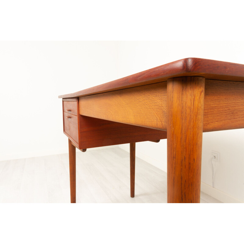 Vintage Danish teak and oakwood dressing table, 1960s