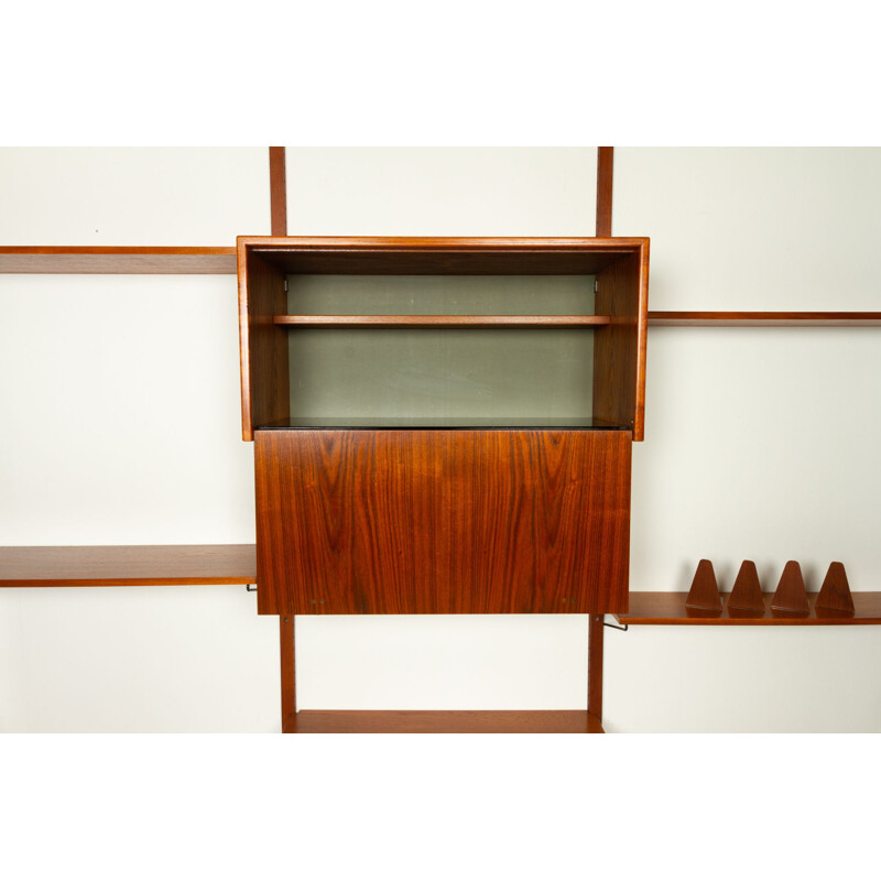 Vintage Danish modular teak wall unit by Kurt Østervig, Denmark 1960s