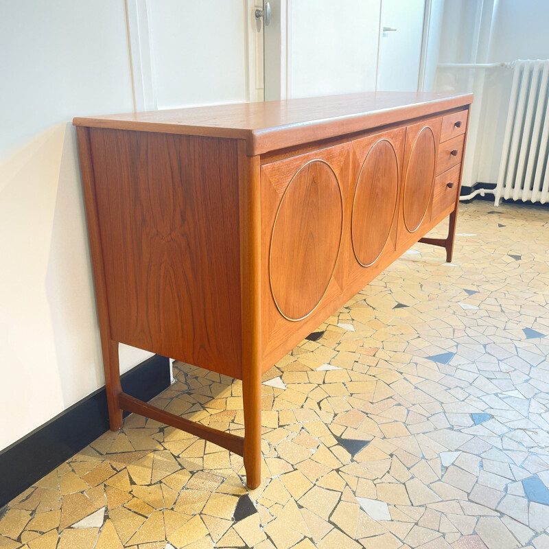 Credenza vintage in teak chiaro di Nathan, 1960