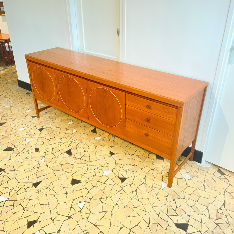 Vintage licht teakhouten dressoir van Nathan, 1960