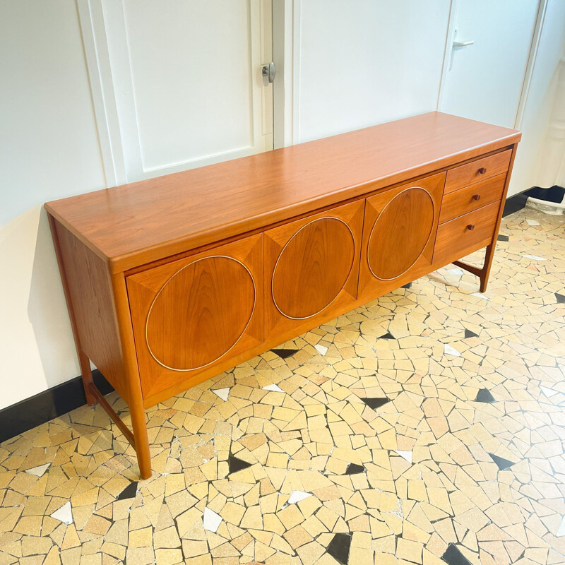 Vintage light teak sideboard by Nathan, 1960