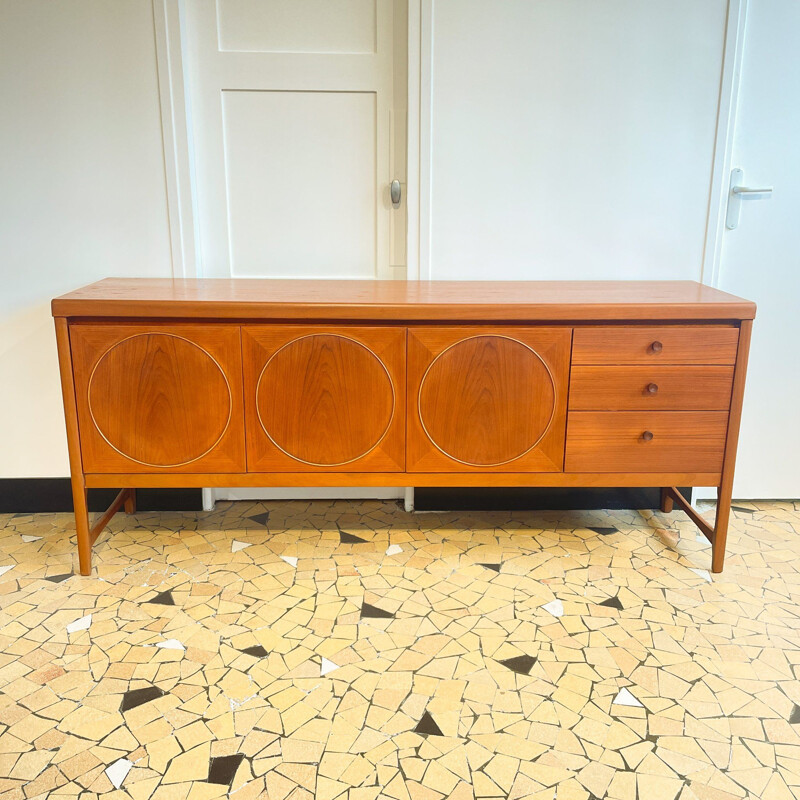 Vintage light teak sideboard by Nathan, 1960