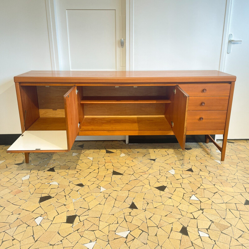 Enfilade mit Vintage-Front aus hellem Teakholz von Nathan, 1960