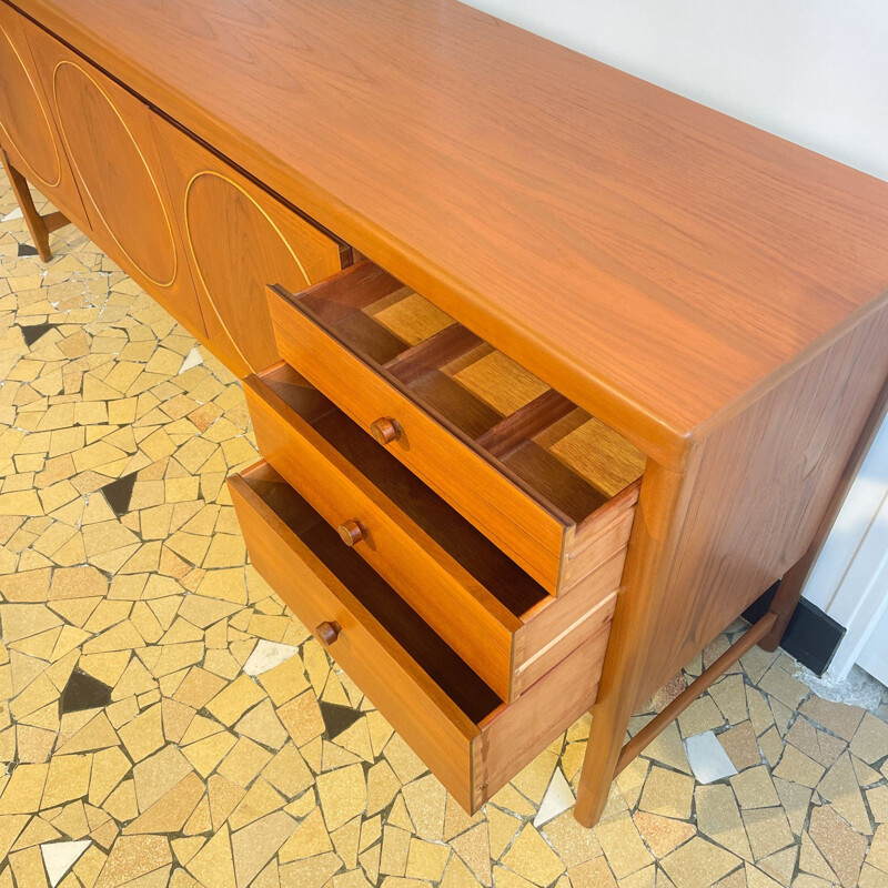 Vintage light teak sideboard by Nathan, 1960