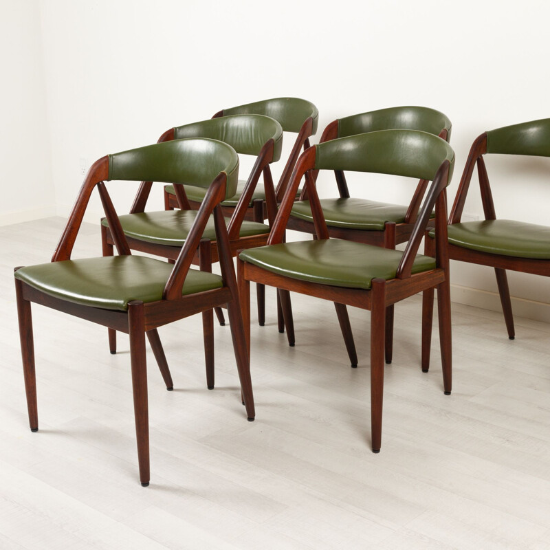 Set of 6 Danish vintage rosewood dining chairs by Kai Kristiansen, 1960s