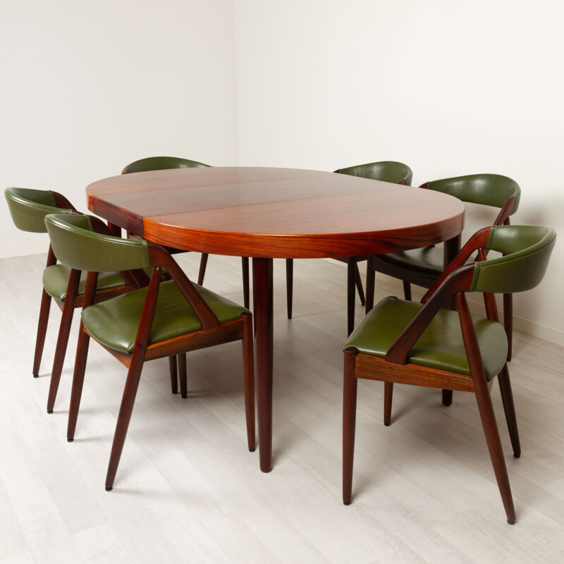 Set of 6 Danish vintage rosewood dining chairs by Kai Kristiansen, 1960s