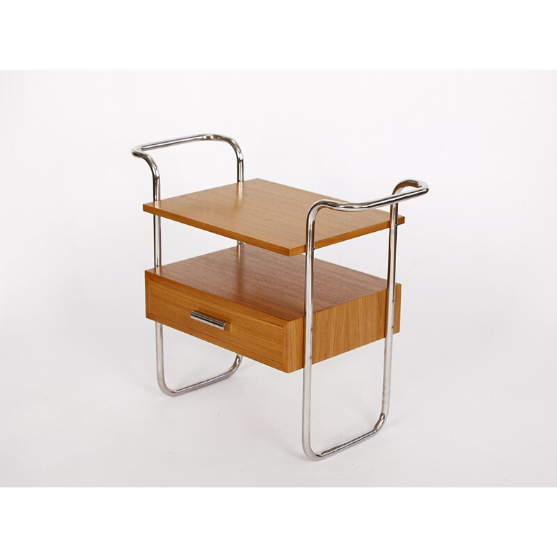 Vintage contemporary tubular steel side table