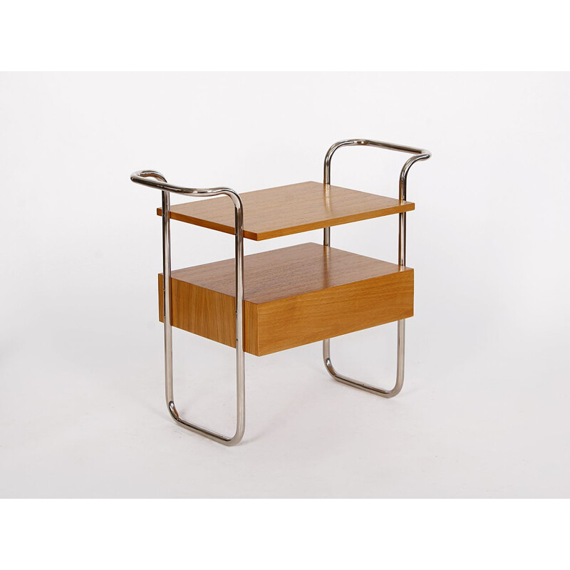 Vintage contemporary tubular steel side table