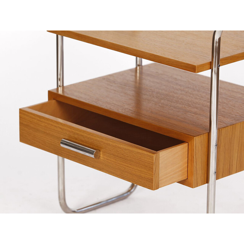 Mesa auxiliar contemporánea de acero tubular vintage