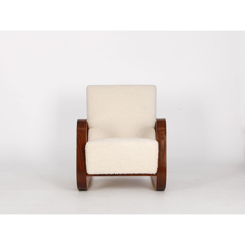 Vintage cantilever boucle armchair by Miroslav Navrátil for Up Závody, 1950s