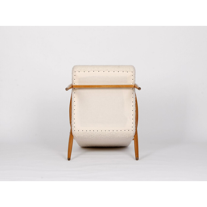 Mid century boucle armchair by Antonin Suman for Ton, Czechoslovakia 1950s