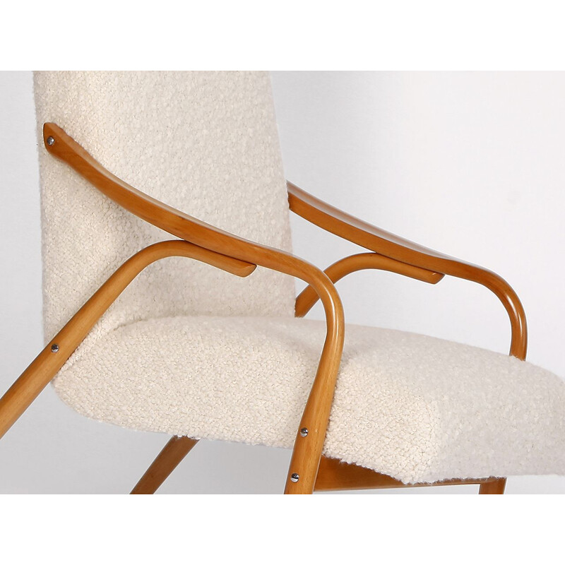 Mid century boucle armchair by Antonin Suman for Ton, Czechoslovakia 1950s