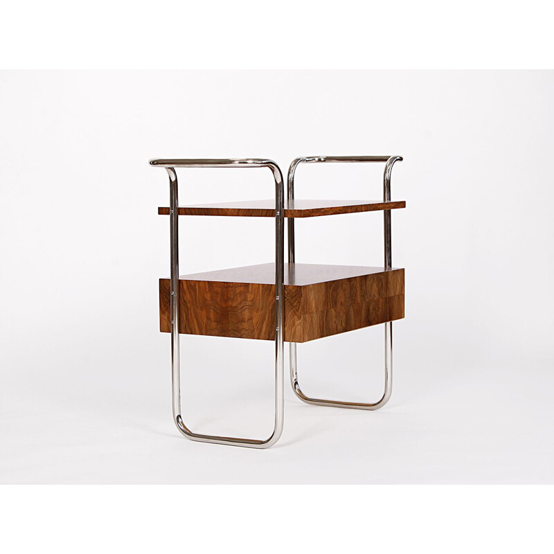 Vintage contemporary tubular steel side table