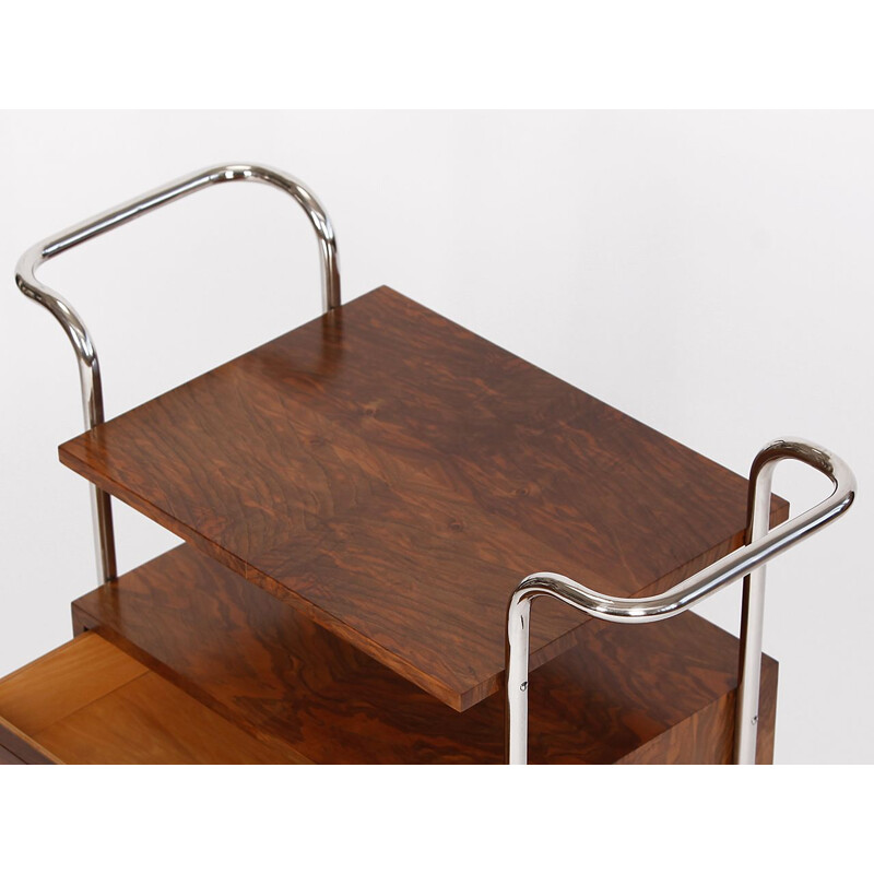 Tavolino vintage contemporaneo in tubolare d'acciaio