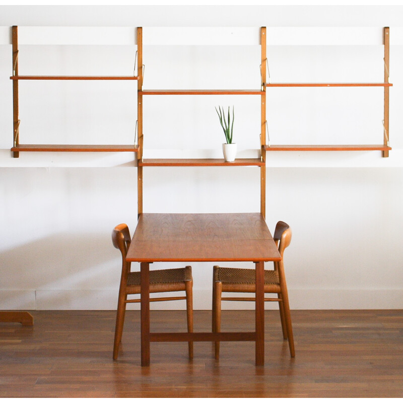 Wall-system including folding dining table, Poul CDOVIUS -  1950s