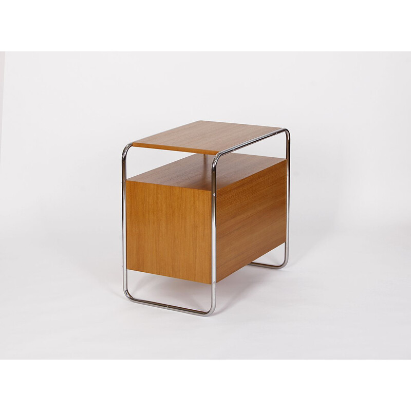 Vintage sideboard in tubular steel and oak wood for Tschechisches Wohndesign