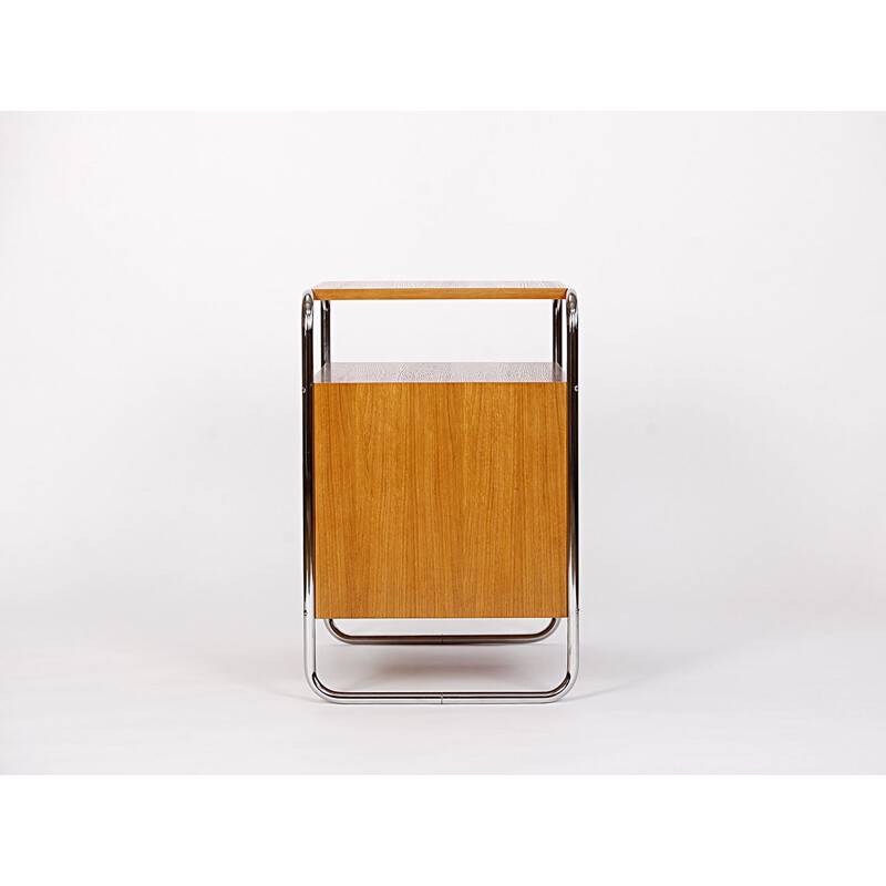 Vintage sideboard in tubular steel and oak wood for Tschechisches Wohndesign