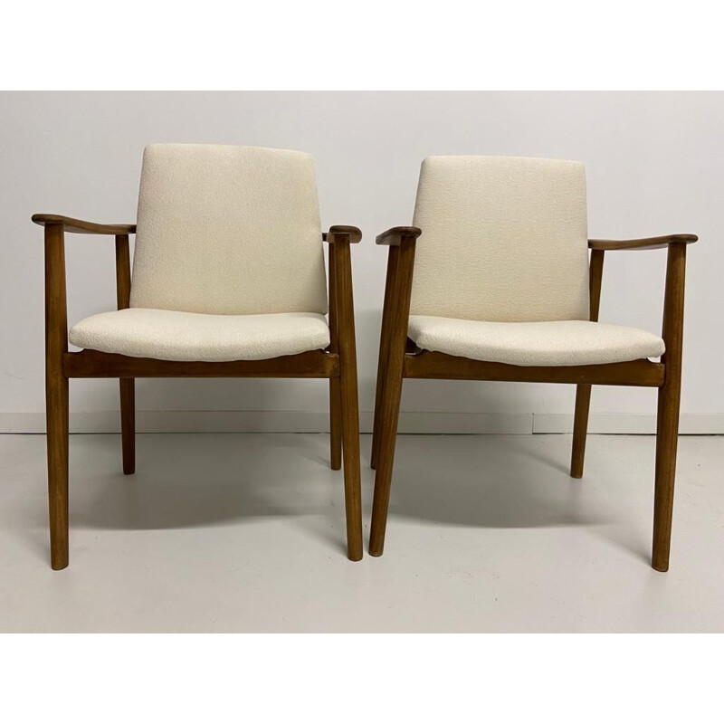 Pair of vintage oak armchairs by Børge Mogensen for Søborg møbelfabrik, Denmark 1960