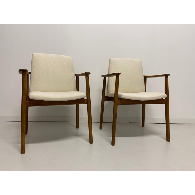 Pair of vintage oak armchairs by Børge Mogensen for Søborg møbelfabrik, Denmark 1960