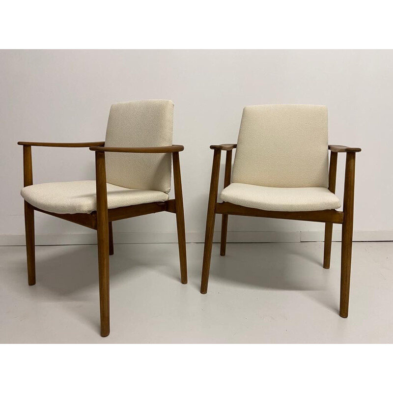 Pair of vintage oak armchairs by Børge Mogensen for Søborg møbelfabrik, Denmark 1960