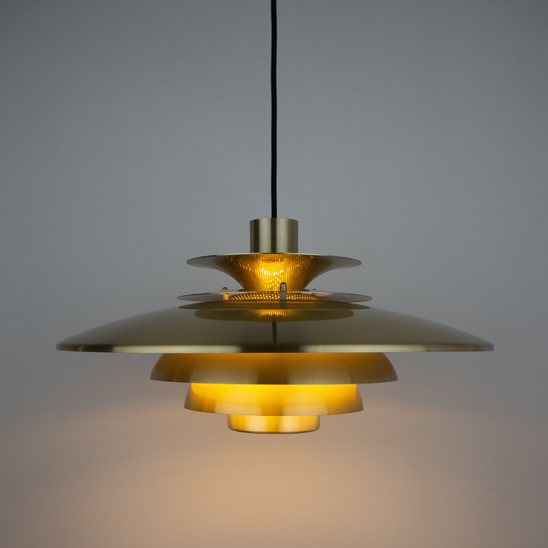 Danish vintage pendant lamp Verona by Kurt Wiborg for Jeka, Denmark 1980s