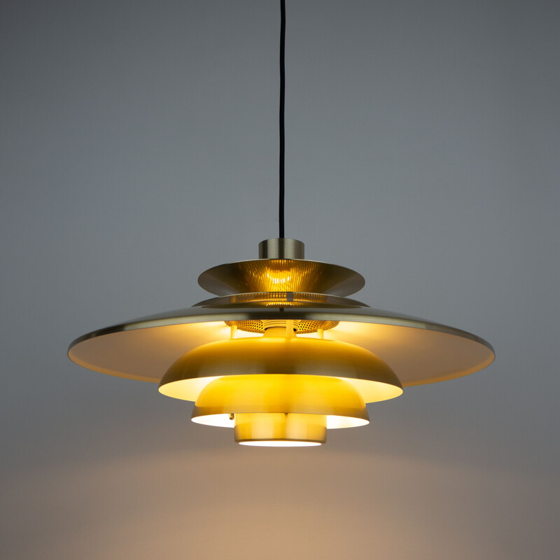 Danish vintage pendant lamp Verona by Kurt Wiborg for Jeka, Denmark 1980s