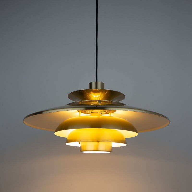 Danish vintage pendant lamp Verona by Kurt Wiborg for Jeka, Denmark 1980s