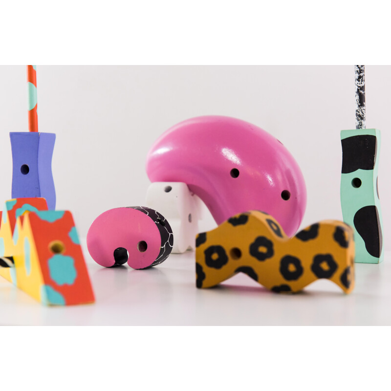 Vintage Memphis wooden toys by Byron Glaser & Sandra Higashi for the Moma, New York