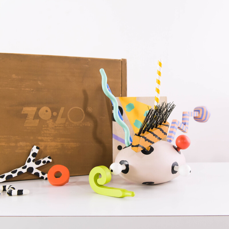 Vintage Memphis wooden toys by Byron Glaser & Sandra Higashi for the Moma, New York