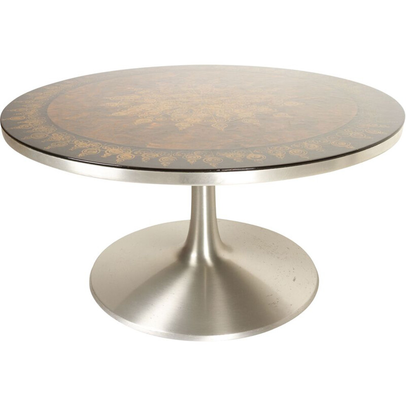 Round vintage coffee table by Poul Cadovius for Cado, 1970