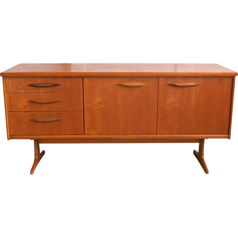 Vintage teak sideboard with sled base by Austinsuite, 1960