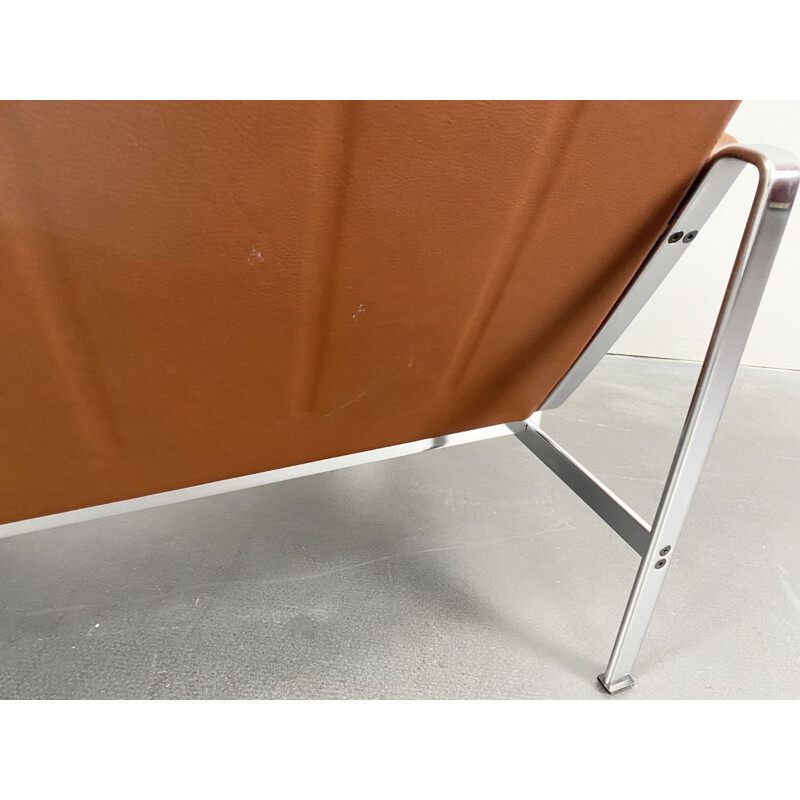 Vintage 2-seater sofa in brown leather by Preben Fabricius & Jørgen Kastholm for Kill International