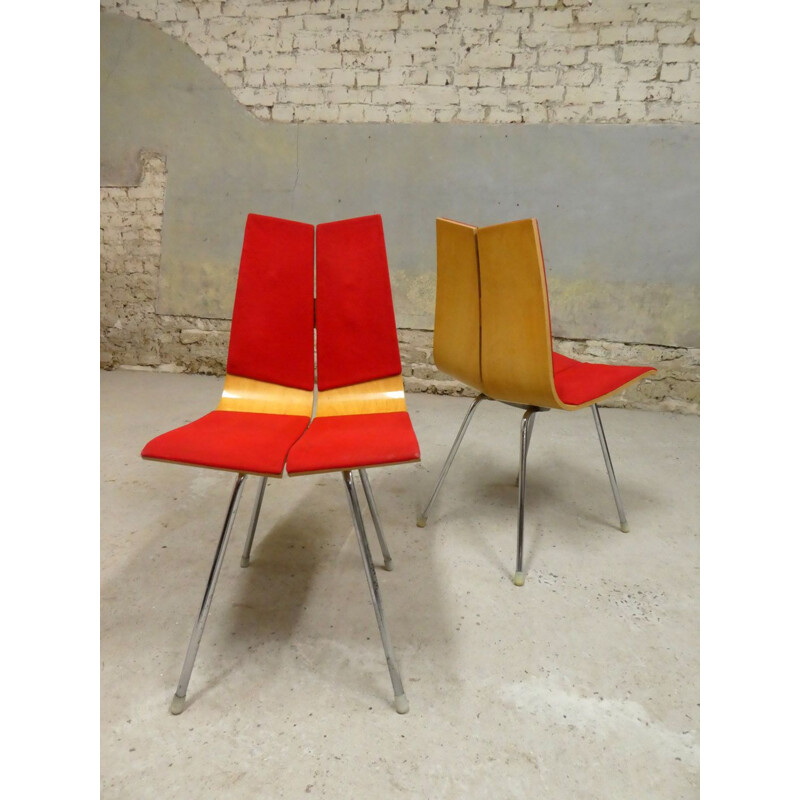 Pair of vintage chairs by Hans Bellmann, 1960