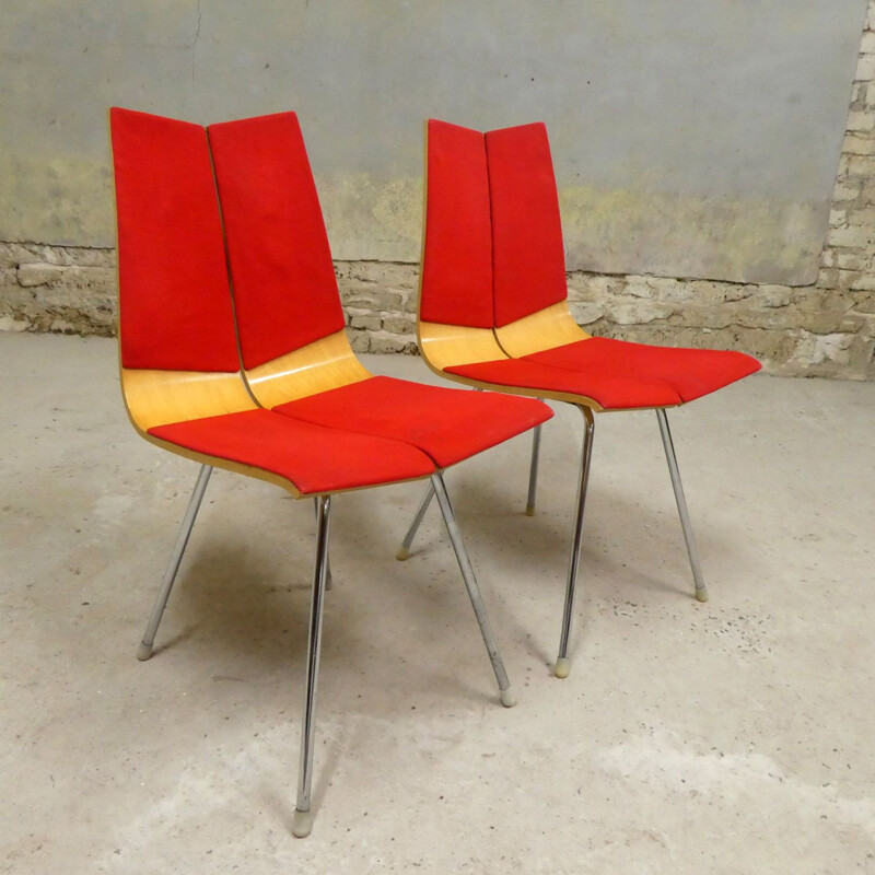 Pair of vintage chairs by Hans Bellmann, 1960